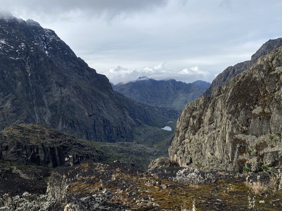 Rwenzori neboli Měsíční hory v Ugandě.