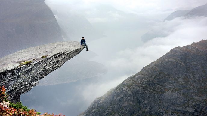 Trolltunga –  Trollův jazyk – patří k nejvyhledávanějším přírodním památkám 