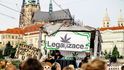 Globální pochod za legalizaci Million Marihuana March se konal i v Praze