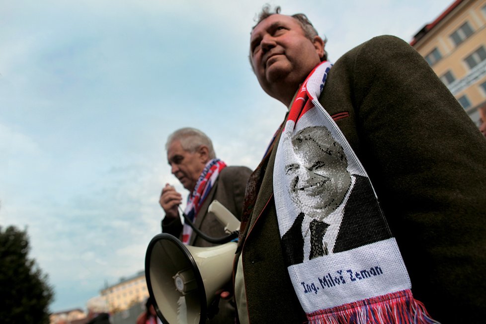 Miloš Zeman v Bečově nad Teplou. 2013