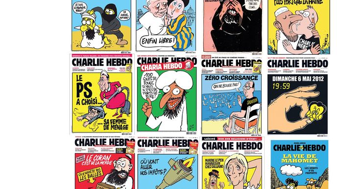 Jak je patrné, časopis Charlie Hebdo neútočil zdaleka jen na islám. Přesto se jeho karikatury s motivem Proroka Mohameda, imámů a muslimů vůbec (ty, které útočníkům nejvíce vadily, jsou zde obsažené) staly důvodem k hromadné popravě jeho redaktorů a kreslířů.
