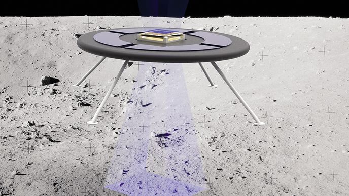 Elektrické vznášedlo pro asteroidy a Měsíc připomíná létající talíř ze sci-fi