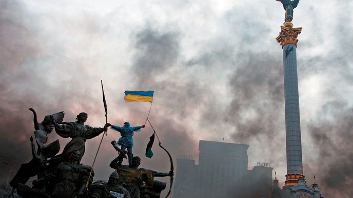 Majdan nebo také náměstí Nezávislosti v Kyjevě těchto dnů