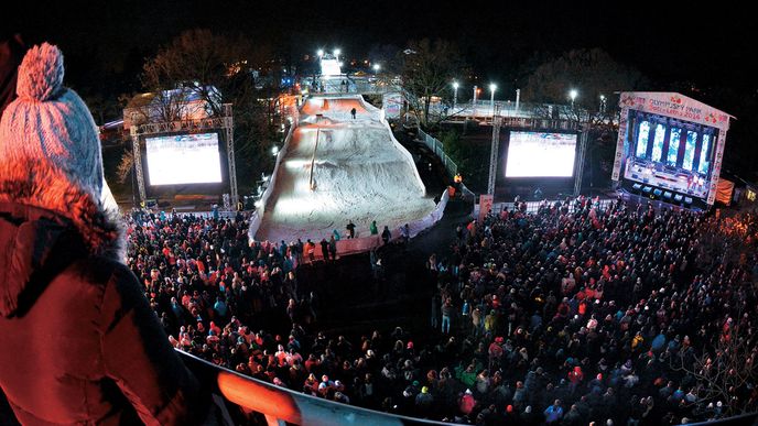 Olympijský park  na Letné „uměl“  všechny zimní sporty