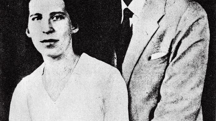 Franz Kafka se snoubenkou Felice Bauerovou, 1917