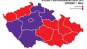 Voliči pana prezidenta se možná trochu urazí, ale ve srovnání s Karlem Schwarzenbergem je Miloš Zeman jistě politikem východního typu. Mapa to názorně ukazuje.