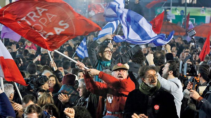 Oslavy vítězství Syriza ve volbách. Evropská protestní levice se jí inspiruje.