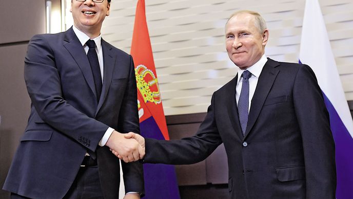 Aleksandar Vučić a Vladimir Putin