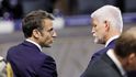 Petr Pavel a francouzský prezident Emmanuel Macron na summitu NATO ve Washingtonu v roce 2024 Petr Pavel a francouzský prezident Emmanuel Macron na summitu NATO ve Washingtonu v roce 2024
