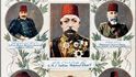 Sultán Mehmed v. (na tablu s nejbližšími spolupracovníky) vládl osmanské říši v letech 1909–1918 a patřil k hlavním iniciátorům genocidy