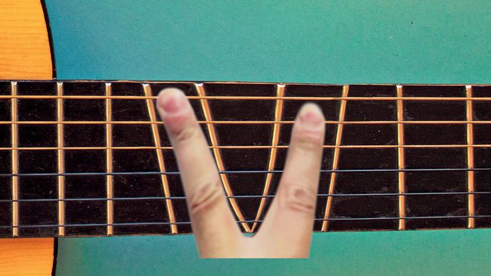Akord V dur lze zahrát pouze na upravenou kytaru