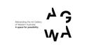 Logo Art Gallery Western Australia (AGWA) z Perthu z roku 2016, které způsobilo velký povyk na sociálních sítích, že návrh Studia Najbrt je plagiátem