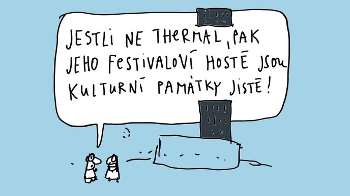 V rámci tahanic o to, zda karlovarský hotel Thermal prohlásit za kulturní památku, či nikoli, si představenstvo hotelu – údajně blízké Babišovi – objednalo posudek od místního architekta Alexandra Mikoláše. Ten napsal, že Thermal je zkopírovaný Niemeyer a že vůbec nejde o kvalitní stavbu. Ministr kultury Herman tomuhle blábolu uvěřil a Thermalu památkovou ochranu nepropůjčil.  