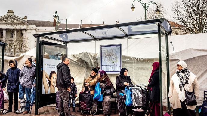 Ilustrační foto jako z libovolného města Blízkého Východu bylo pořízeno v belgické čtvrti Molenbeek, nedaleko centrály Evropské unie