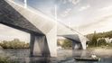 Vizualizace Dvoreckého mostu, stavět se má začít v roce 2022.