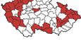 Okresy, kde vyhrálo v evropských volbách pomyslné spojenectví ANO–SPD–KSČM–ČSSD nad opozicí ODS–piráti–STAN–TOP 09 a KDU-ČSL.