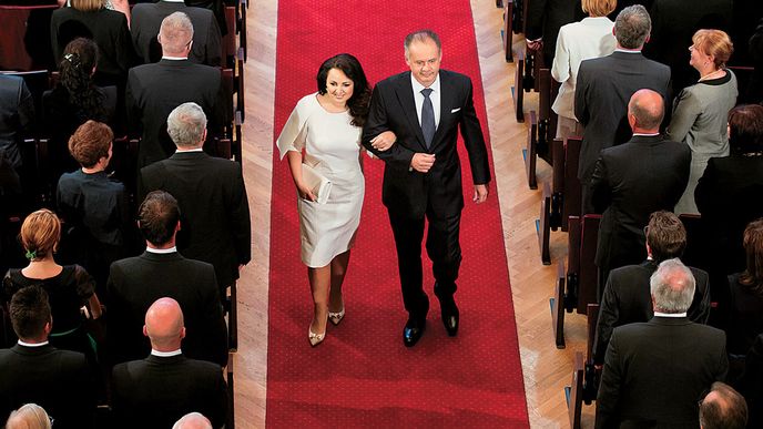 Slovenský prezident Andrej Kiska během inaugurace. Slušelo by mu to i ve Vladislavském sále.