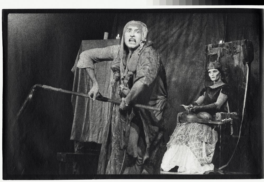 Kultovní představení Šašek a královna, podle kterého natočila Věra Chytilová v roce 1987 známý film. S Chantal Poullain jako Královnou v Divadle na provázku Brno, premiéra 4. 2. 1983.
