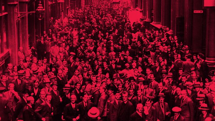 Londýn 1929 a začátek Velké deprese. Po krachu burz zůstali drobní investoři bez peněz