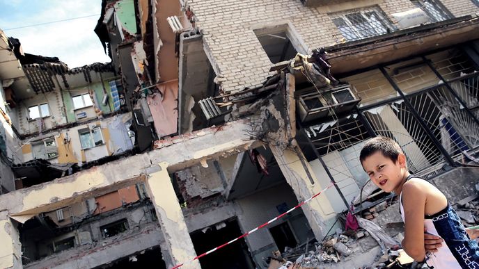 Tohle býval obytný dům v Mykolajevce, městečku vzdáleném asi sedm kilometrů od Slavjanska