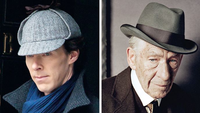 Sherlock Benedicta Cumberbatche je dynamický sexy geek.  Ian McKellen naopak ztvární Holmese nad hrobem.