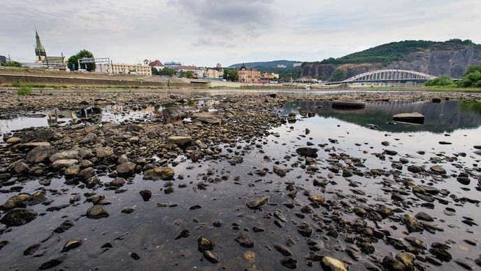 Ústí nad Labem. Plavební sezóna na Labi je už v současné době a po většinu roku vlastně jen teoretická.