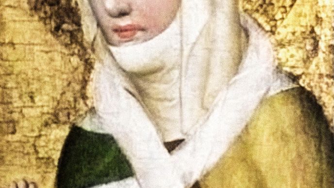 Svatá Ludmila, výřez z Votivního obrazu Jana Očka z Vlašimi