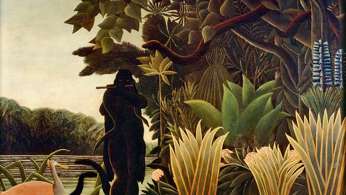 Henri Rousseau, Zaklínačka hadů, 1907, 167×189,5 cm (olej na plátně)