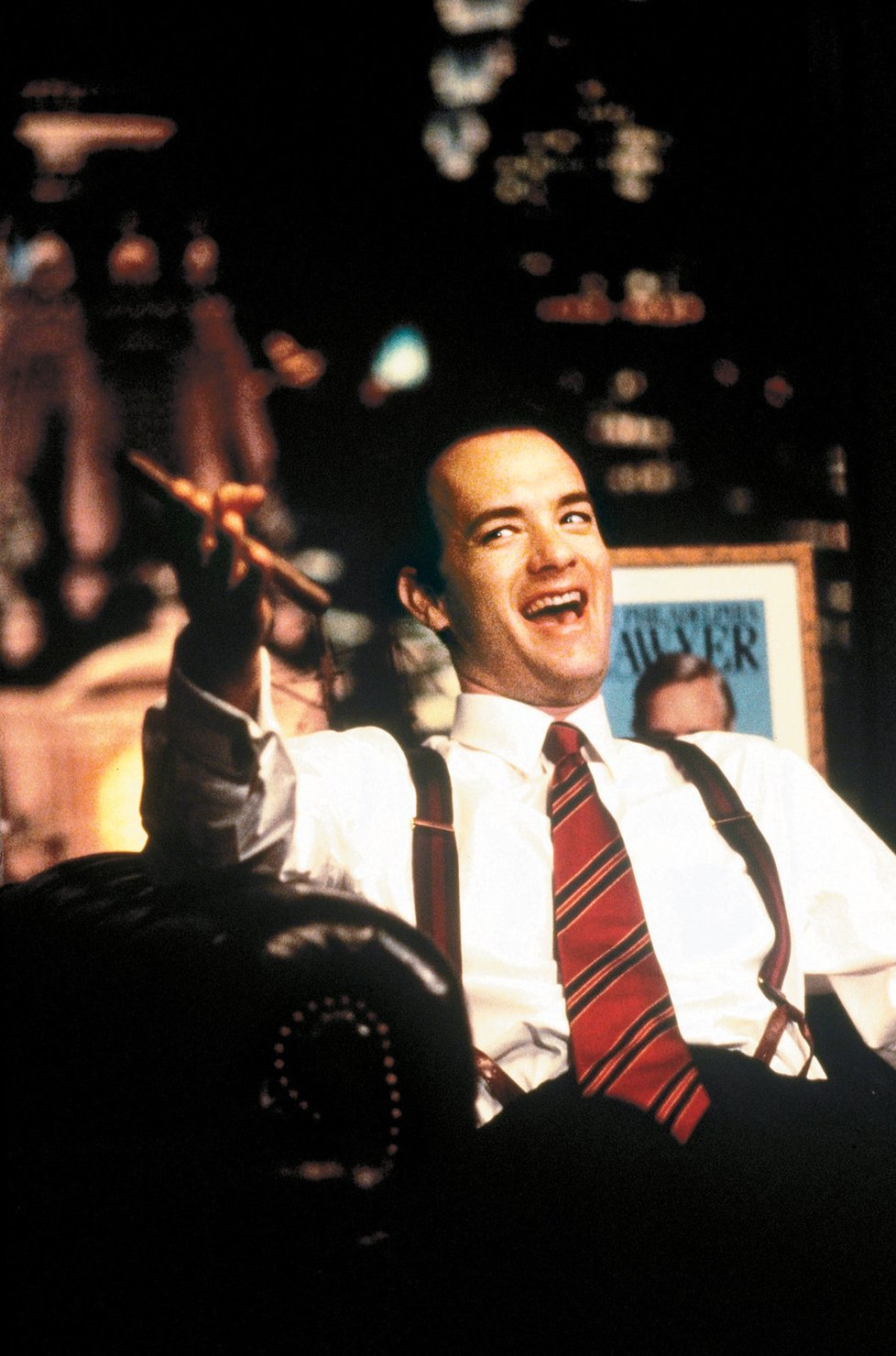 Tom Hanks v roli právníka nakaženého virem HIV ve filmu Philadelphia z roku 1993. Za svou roli získal Oscara.