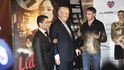 Zářivá premiéra. Jeden z producentů filmu, prezident česko-afghánské obchodní komory Fawad Nadri, prezident Miloš Zeman a režisér Filip Renč.