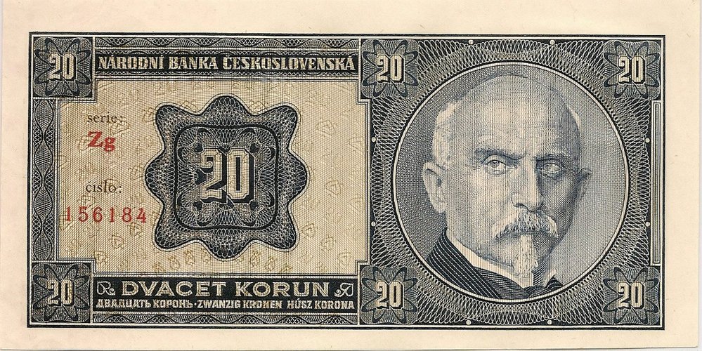Dvacetikoruna Aloise Rašína. První bankovka vydaná Národní bankou Československa v&nbsp;roce 1926