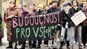 Brněnští vysokoškoláci protestují