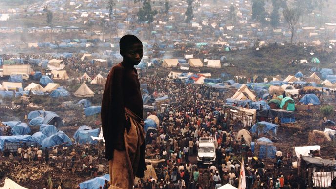 Fotografie roku 1995 – rwandský uprchlík, tábor Katale, zair