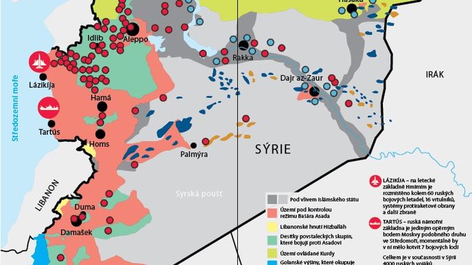 Kdo a co dnes ovládá v Sýrii
