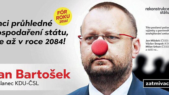 I lidovec Bartošek se stal terčem kritiky Rekonstrukce státu – kvůli navrženým výjimkám z registru smluv pro některé státní podniky