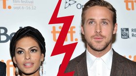 Konec hollywoodského páru: Ryan Gosling a Eva Mendes si dali pauzu