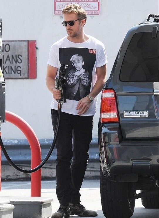 Ryan Gosling byl vyfocen, když měl na sobě tričko s Macaulay Culkinem.