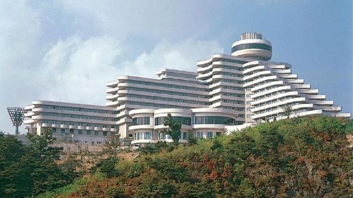 Hotel Ryanggang v severokorejské metropoli Pchjongjangu