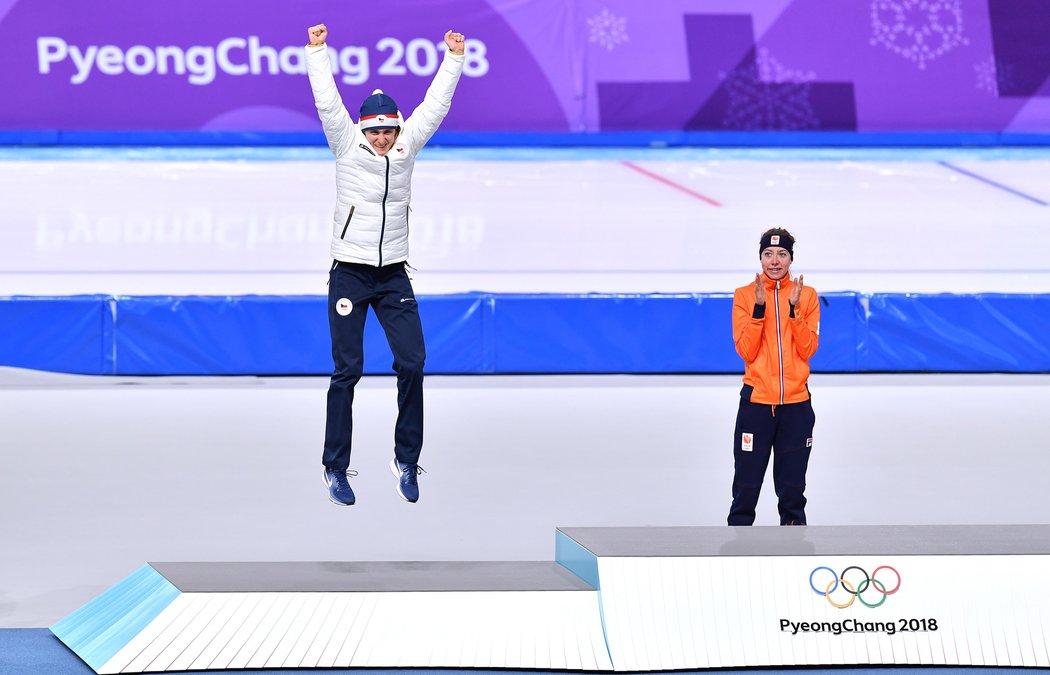 2018. V závodě na 5000 metrů brala na olympiádě v Pchjongčchangu Martina Sáblíková stříbro.