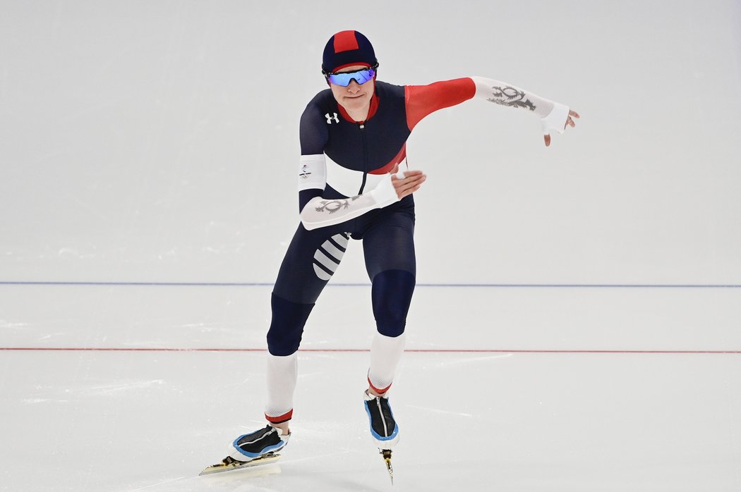 Martina Sáblíková při olympijském závodu na tři kilometry