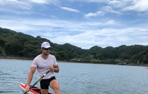 Kanoista Martin Fuksa v Susaki během finální přípravy na olympijské závody v Tokiu. 