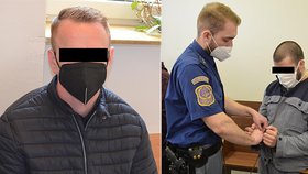 Jakub J. (32, vpravo) odsouzený na 10 let za pokus vraždy, ve vězení polil spoluvězeně Tomáše B. (38) vařící vodou. Hrozí mu další desetiletý trest.