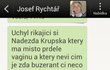 Text zprávy od Josefa Rychtáře.
