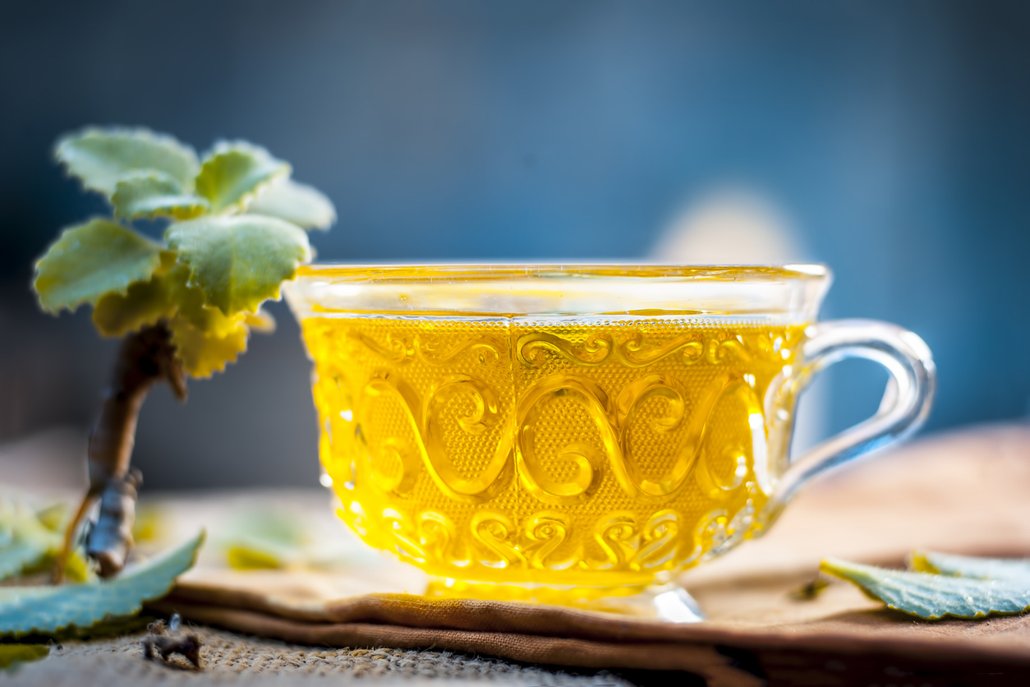 Čaj z rýmovníku se chutí podobá mátovému nebo meduňkovému.