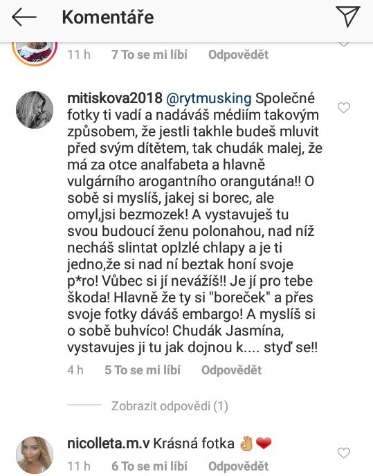 Rytmus zveřejnil krásné vyznání Jasmině Alagič, bohužel se mu to trochu vymstilo.