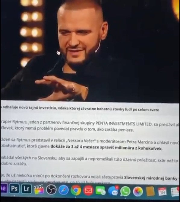 Rozzuřený Rytmus varuje před podvodníky