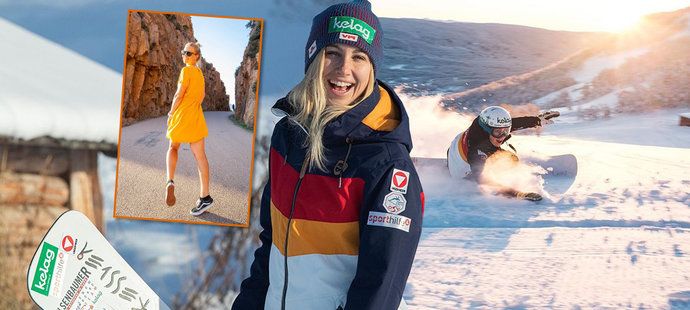 Snowboardistka Sabine Schöffmannová měla v tréninku na novou sezonu drsný pád.
