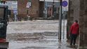 Bouře Sabine (Ciara): V anglickém Appleby-in-Westmorland se potýkají s lokálními záplavami (9.2.2020)