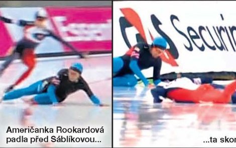 Američanka Rookardová padla před Sáblíkovou ta skončila na ledě...