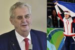 Miloš Zeman vyznamená rychlobruslařku Martinu Sáblíkovou.